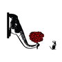 Wallity Banksy Metal 04 Escultura de pared Negro y Rojo
